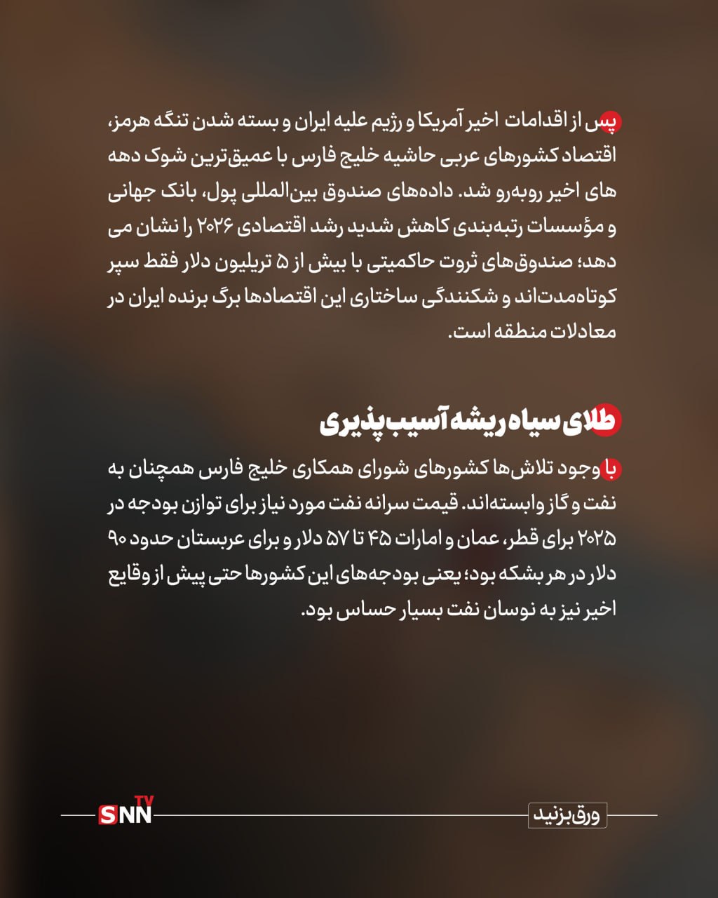 تنگه هرمز و اقتصاد خلیج فارس/ چرا تاب آوری کشورهای عربی شکننده است + عکس نوشت