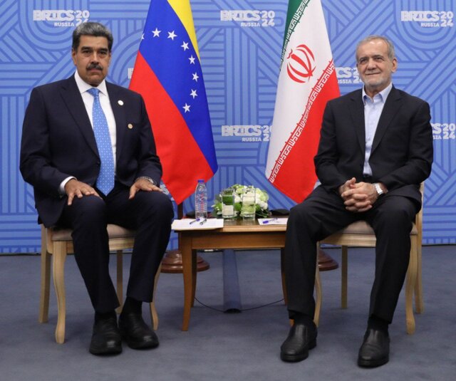 مسعود+پزشکیان+و+نیکولاس+مادورو+در+بریکس