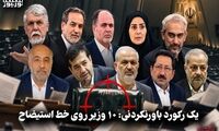 سیاست نامه | یک رکورد باورنکردنی :۱۰ وزیر روی خط استیضاح