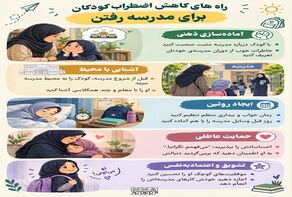 نوراینفو / ۵ راهکار ساده برای کاهش اضطراب کودک قبل از مدرسه