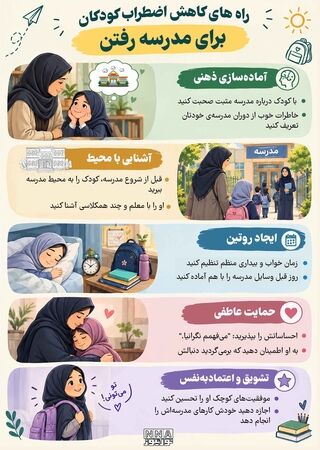 نوراینفو / ۵ راهکار ساده برای کاهش اضطراب کودک قبل از مدرسه