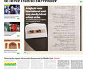 Front pages of Iran's English dailies on October 13