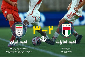 ایران 3-2 امارات | صعود ایران به عنوان صدرنشین به جام ملت‌های آسیا + خلاصه بازی