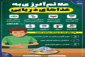 اینفوگرافی: علائم آلرژی به غذای دریایی