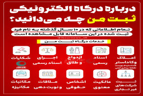 اینفوگرافی: درباره درگاه الکترونیکی ثبت‌من چه می‌دانید؟