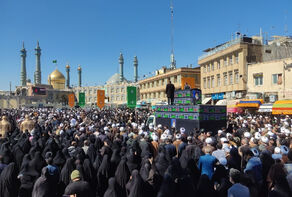 انطلاق مراسم تشييع جثمان آية الله علوي كركاني في قم المقدسة