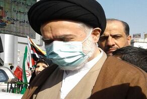 حضور سید مصطفی خامنه‌ای فرزند ارشد رهبر معظم انقلاب در راهپیمایی 22 بهمن