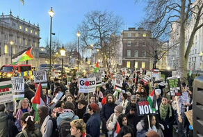 Protesters in London decry Israeli bloodshed in Gaza