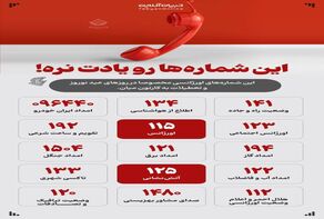 این شماره تلفن های مهم را فراموش نکنید