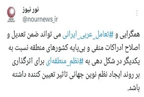 تاثیر تعامل ایرانی-عربی بر نظم نوین جهانی