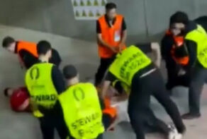 葡萄牙球迷遭受德国安全部队的拳打脚踢