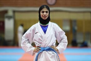 Female Iranian karateka wins bronze at world championship