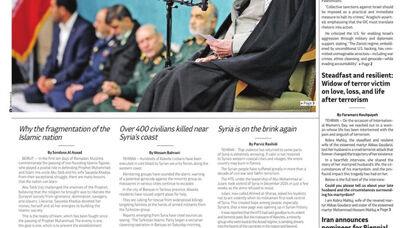 Front pages of Iran's English dailies on March 9