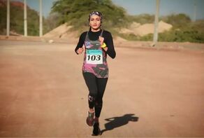Iranian runner shines at Basra International Half Marathon