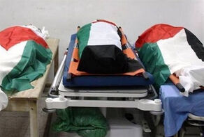 انتقال پیکر 54 شهید فلسطینی به بیمارستانی در غزه