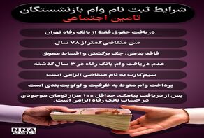 نوراینفو | شرایط ثبت نام وام بازنشستگان تامین اجتماعی