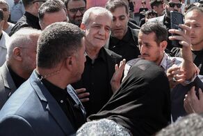 President Pezeshkian attends funeral ceremony for martyred Leader in Tehran