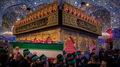 گزارش تصویری| تشییع تاریخی رهبر شهید انقلاب در کربلا