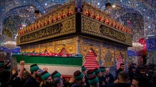 گزارش تصویری| تشییع تاریخی رهبر شهید انقلاب در کربلا