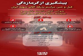 نوراینفو | پیشگیری از گرمازدگی قبل و حین مراسم بدرقه آقای شهید ایران