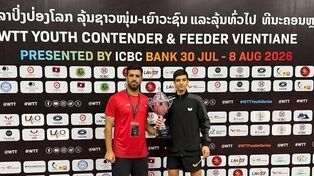 Iranian table tennis prodigy wins Laos world contender title