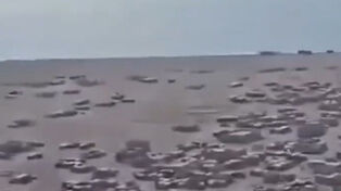 הסרטון הראשון של רגע ההגעה לבאב אל-מנדב.