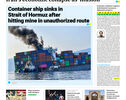 Front pages of Iran's English dailies on October 15
